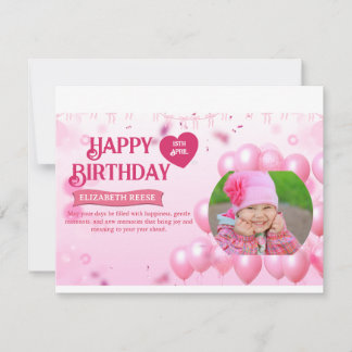 Carte de photo d'invitation d'anniversaire Jump an