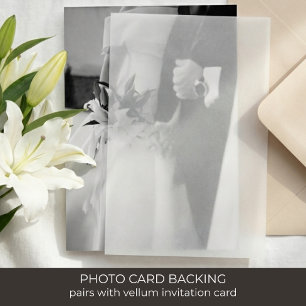 Carte de photo et détails pour invitation sur véli