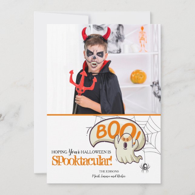 Carte de photo Halloween Boo (Devant)