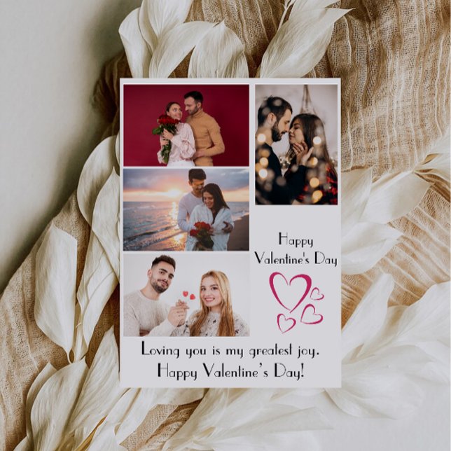 Carte de Photo Joyeuse Saint-Valentin (Photo Card Happy Valentine's Day)