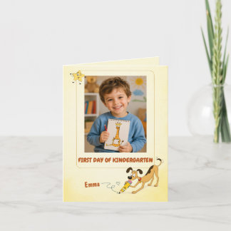 Carte de photo personnalisée pour le premier jour