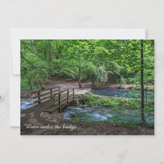 Carte de photographie d'eau sous le pont (Devant)