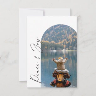 Carte de photos de Noël minimal Arc moderne