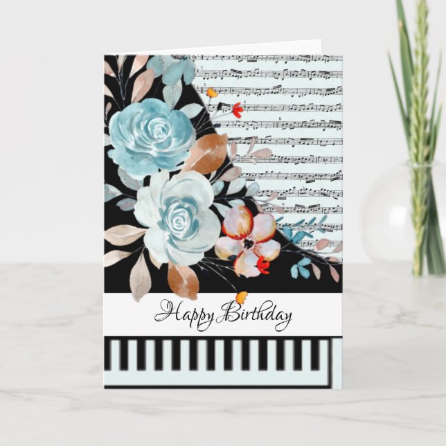 Carte de piano personnalisable (Devant)