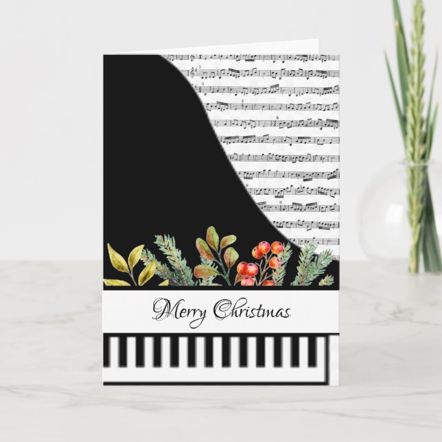 Carte de piano personnalisable (Devant)