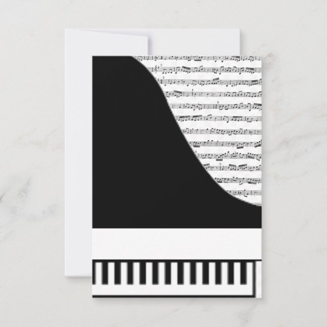 Carte de piano personnalisable (Devant)