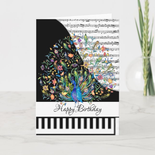 Carte de piano personnalisable (Devant)