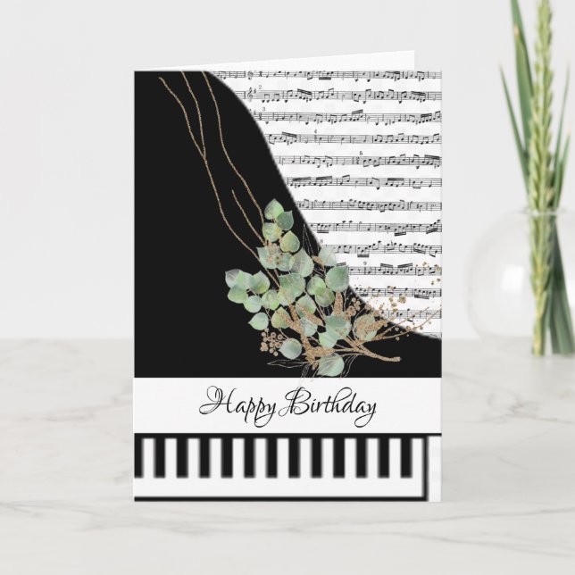 Carte de piano personnalisable (Devant)