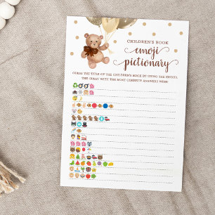 Carte de Pictionary Emoji de Livre pour Enfants Ou