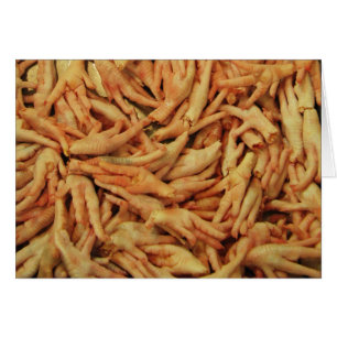 Carte de pieds de poulet cru