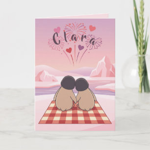 Carte de pique-nique de la Saint-Valentin pour pet