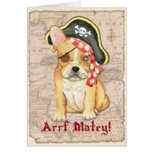 Carte de pirate de bouledogue français