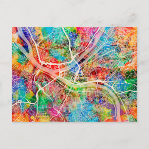 Carte de Pittsburgh Pennsylvania Street Map