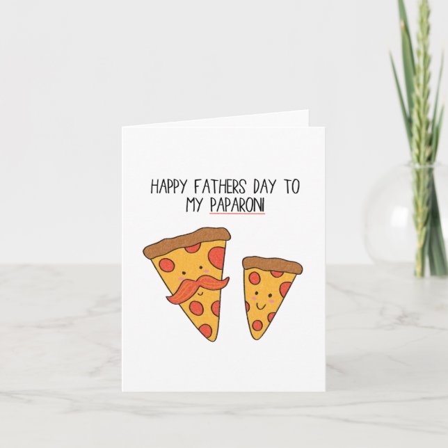 Carte de pizza punny de la fête des pères pour pap (Devant)