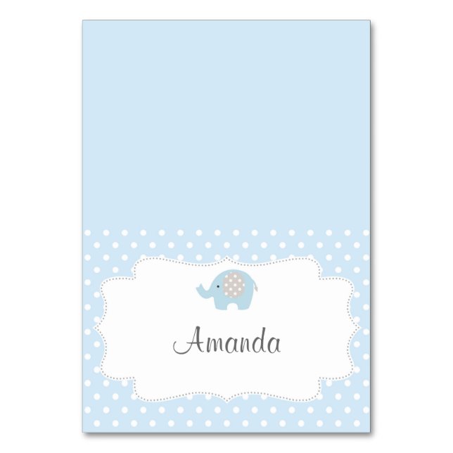 Carte de place Baby Blue Elephant (Par défaut)