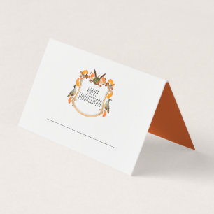 Carte de place bon thanksgiving crest