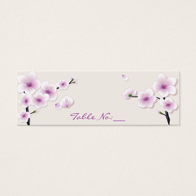 Carte de place de la table de fleurs de printemps (Devant)