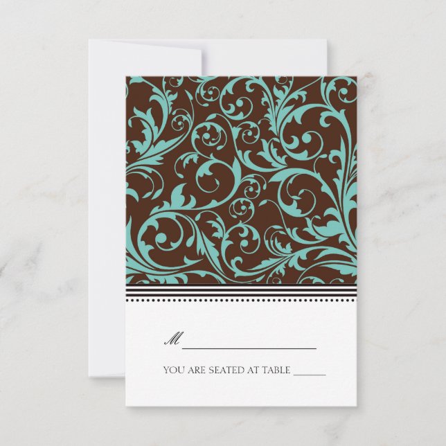 Carte de place de la tente pliante bleue et Brown (Devant)