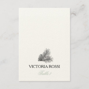 Carte de place d'escorte   Ensemble Rustique d'arb