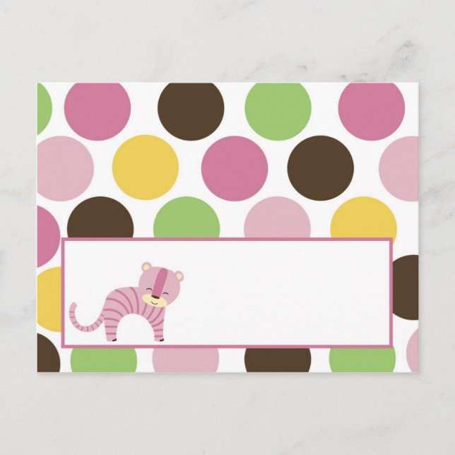 Carte de place écrite Jungle Queen Tiger Safari Zo (Devant)