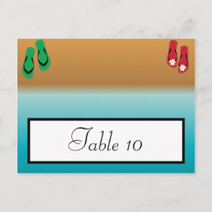 Carte De Place Écrite Ses Sandales Sur Plam Plage