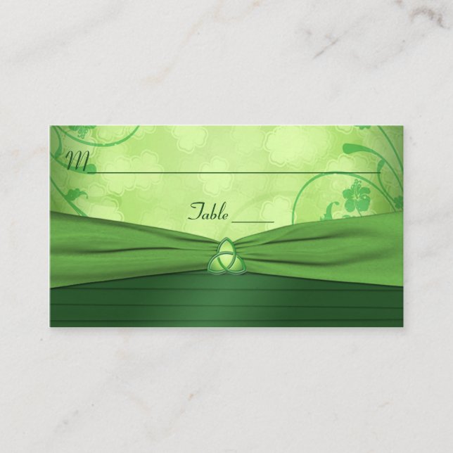 Carte de place Emerald Green Celtic Love (Devant)