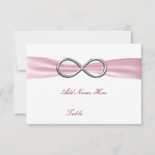 Carte de place Mariage rose Infinity