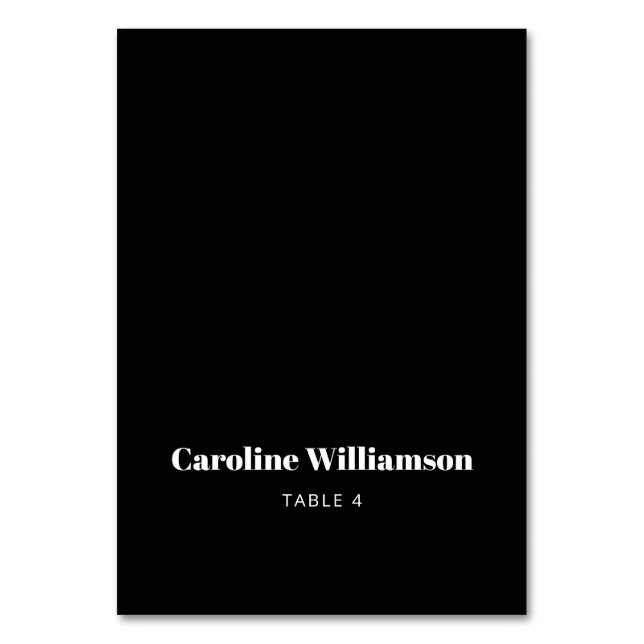 Carte de place personnalisée pour la typographie n (Par défaut)