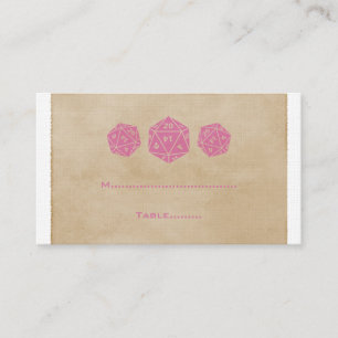 Carte de place Pink Grunge D20 Dice