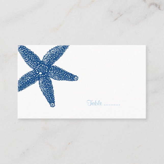 Carte de place Starfish Seashell (Devant)