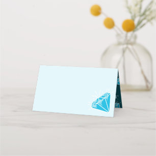 Carte De Placement 4e anniversaire mariage bleu topaz gems graphique