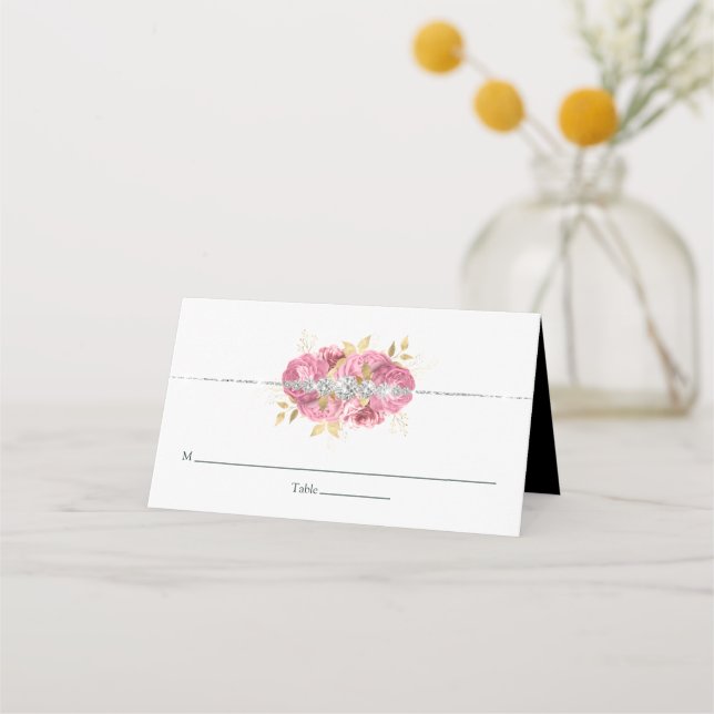 Carte De Placement 60e anniversaire de Mariage de diamant (Devant)