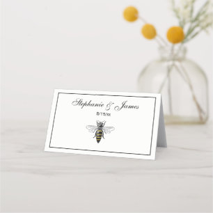 Carte De Placement Abeille Vintage Preppy Heraldic #2 Armoiries C