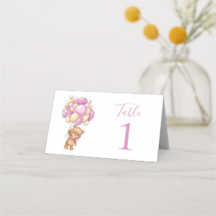 Carte De Placement Absolument adorable Teddy Bear Girly Plaques