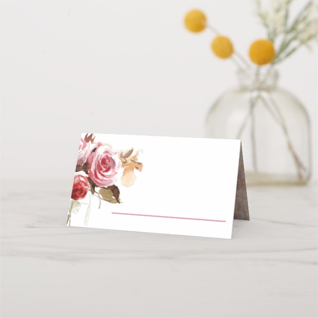 Carte De Placement Accueil mariage rose Rose antique (Devant)