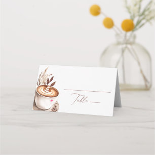 Carte De Placement Aimez-la un Latte Café Bohème Enterrement de Vie d