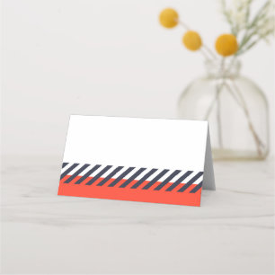 Carte De Placement Ajouter votre propre texte Trendy Orange and Blue