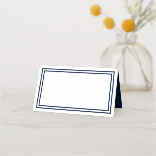 Carte De Placement Ajouter votre texte blanc avec deux bordures bleue