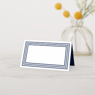 Carte De Placement Ajouter votre texte blanc avec trois bordures bleu