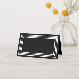 Carte De Placement Ajouter votre texte noir avec trois bordures blanc