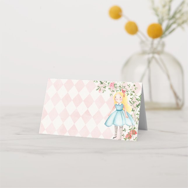 Carte De Placement Alice Aventures dans Woderland Anniversaire Tea Pa (Devant)