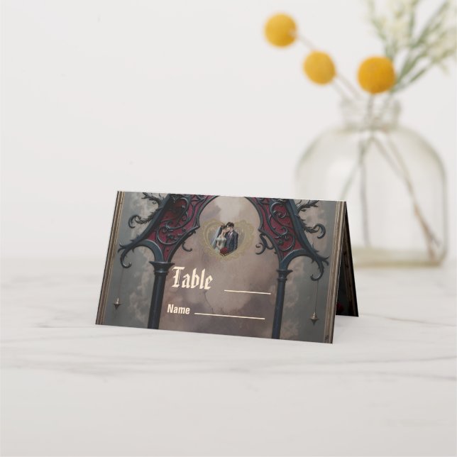 Carte De Placement Amour Éternel Gothique  (Devant)