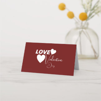 Carte De Placement Amour romantique Saint Valentin