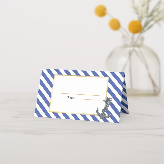 Carte De Placement Ancre nautique Fabuleux Mariage de voile (Devant)