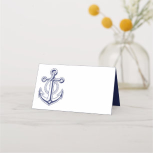 Carte De Placement Ancre nautique Marine Océan Blue Mariage