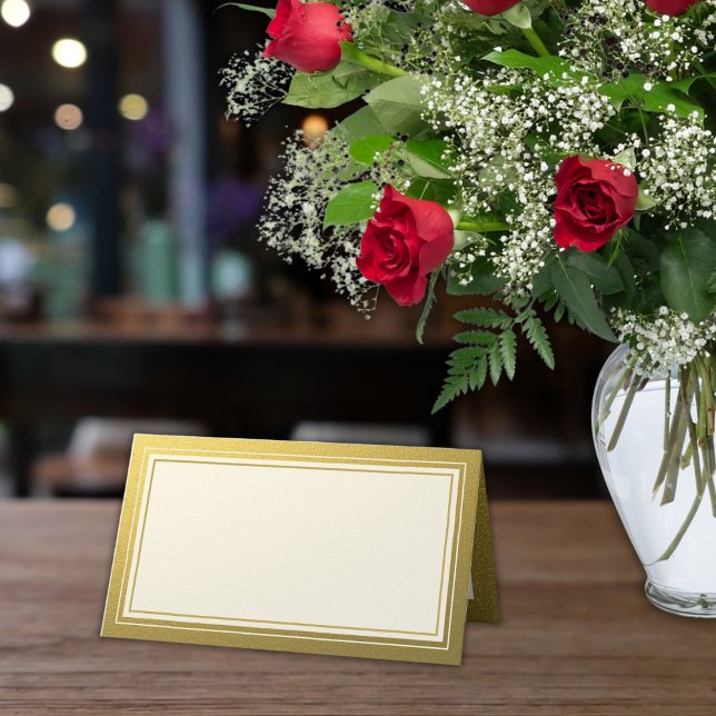 Carte De Placement Anniversaire de la Parties scintillant d'or classi (Créateur téléchargé)