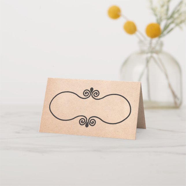 Carte De Placement Antique Mariage en papier  (Devant)