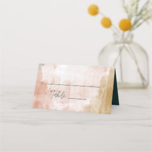 Carte De Placement Aquarelle Abstraite moderne Chute Boho Siège Maria