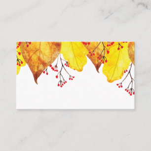 Carte De Placement Aquarelle Automne Folio Thanksgiving