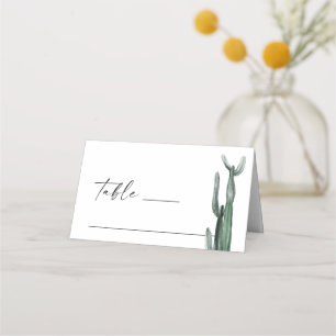 Carte De Placement Aquarelle Boho Cactus Mariage du désert rustique